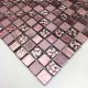 Stone and glass mosaic wall bathroom Alliage Rose