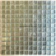 Mosaico azulejo de vidrio metalizada par pared modelo hedra-argent