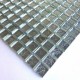 Mosaic tiles metallic silver wall bathroom and kitchen hedra-argent