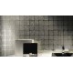 Mosaic tiles metallic silver wall bathroom and kitchen hedra-argent