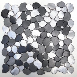 tile mosaic pebble aluminium kitchen and bathroom alu-oceo