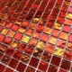 mosaico de vidrio baño y ducha gloss orange