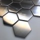 carrelage acier miroir et brosse hexagon pour credence cuisine Kiel
