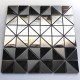 mirror and brushed steel tile for wall kitchen Kubu