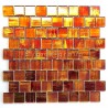 carrelage mur cuisine et credence salle de bains modele Drio orange