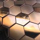 mosaic tile copper color wall kitchen backsplash Zuiver