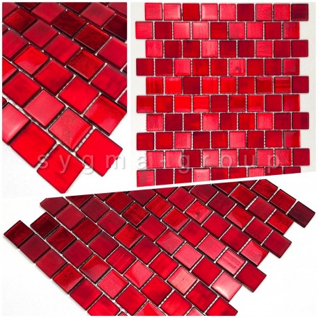 muestra azulejo mosaico de vidrio modelo drio rouge