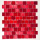 mosaique mur de cuisine et carrelage salle de bains 1m drio rouge