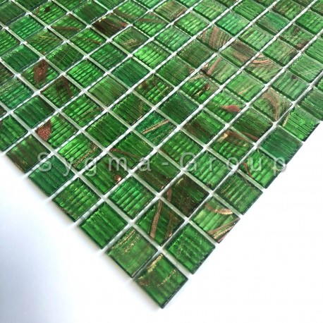 glassmosaic tile bathroom Speculo Vert