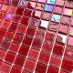 Mosaico de azulejos de vidrio de la cocina y el baño Habay Rouge