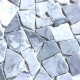 Pebbles mosaic stone marble for bathroom and shower Oria Blanc