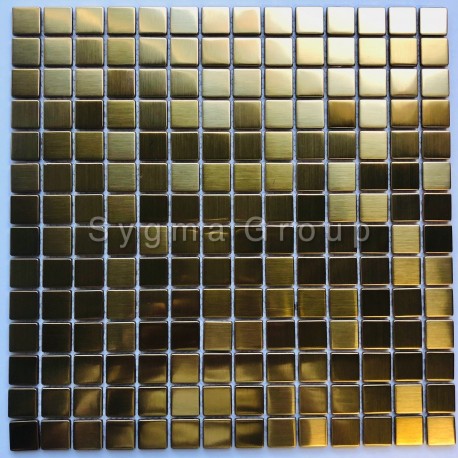mosaico de acero inoxidable para baños y cocinas CARTO GOLD