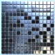 Mosaic stainless steel tile metal splashback kitchen CARTO
