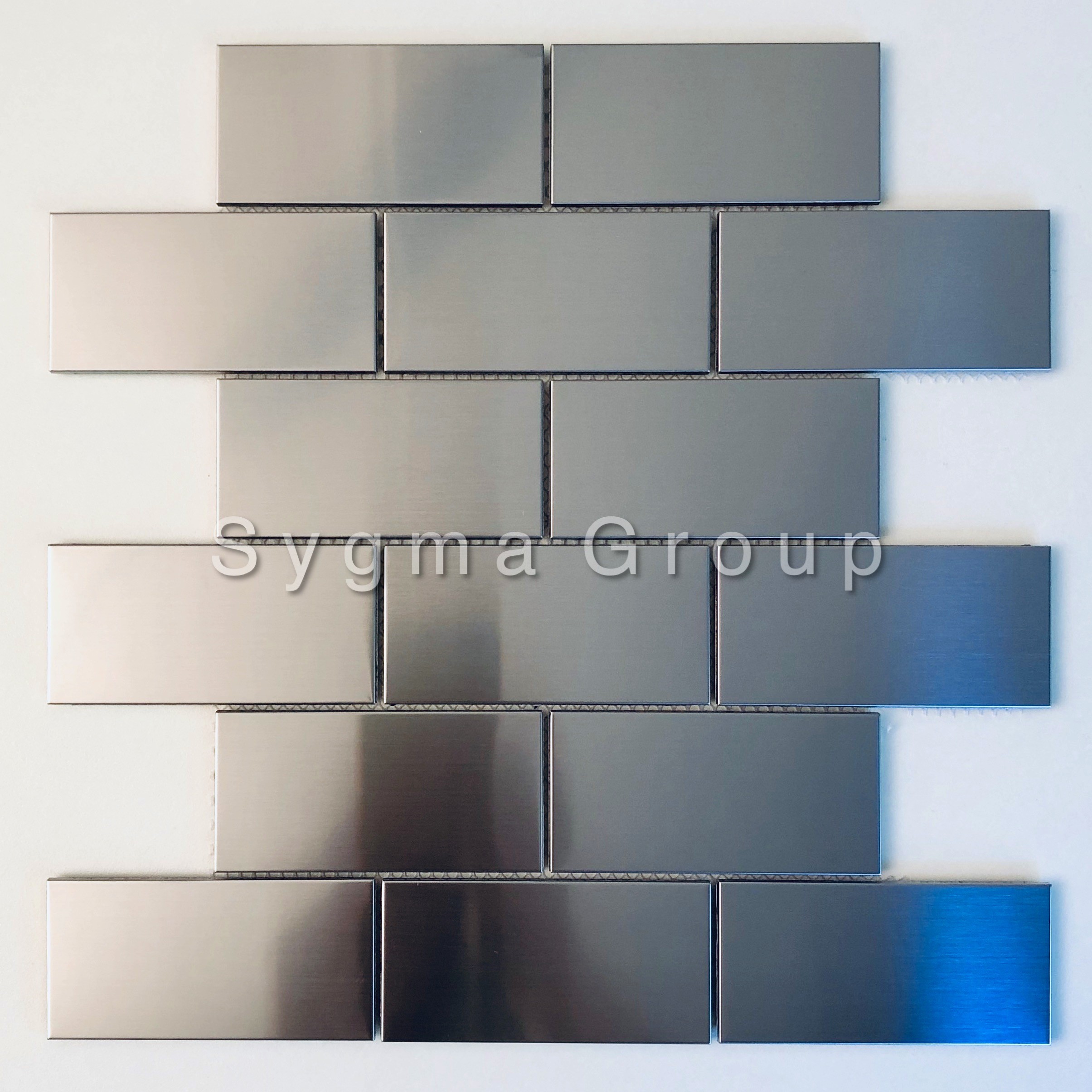 mosaic and tile wall stainless steel kitchen LOFT - carrelage-inox.fr