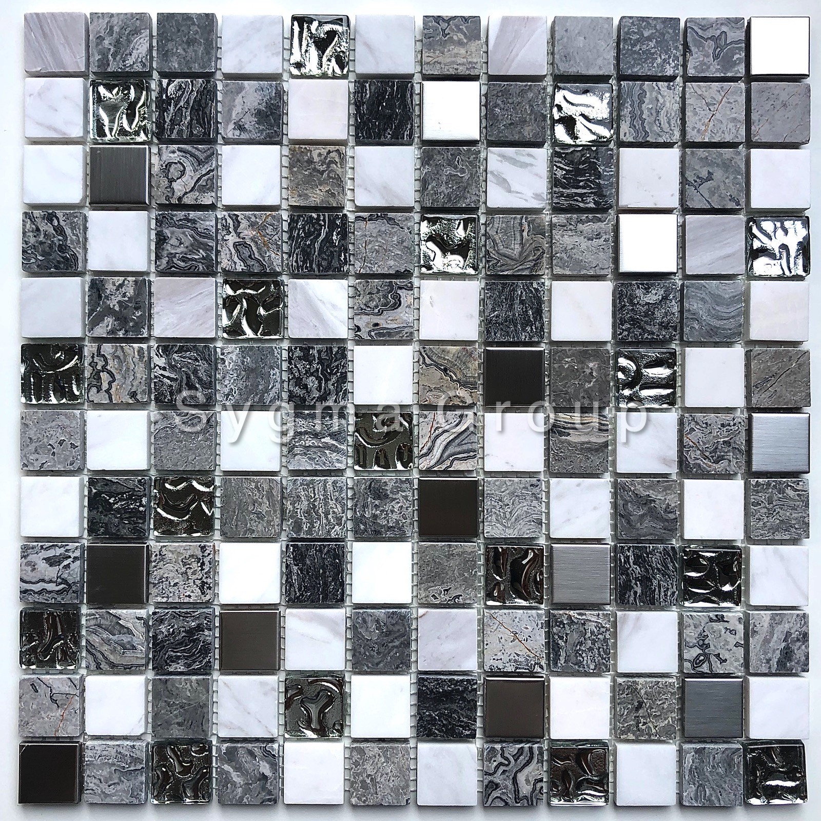 Glass Stone And Metal Mosaic For Wall, How To Do A Tile Mosaic