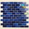 Carrelage mosaique en verre bleu pour salle de bains et mur de cuisine Kalindra Bleu