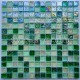 azulejo de mosaico de vidrio pared cocina bano Arezo Vert
