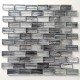Glass mosaic sheet for kitchen and bathroom walls Haines Gris