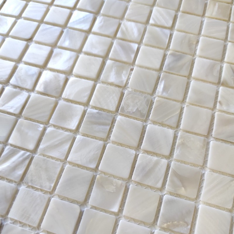 mosaico de red mosaico azulejos cuadrado Uni Blanco Brillante cerámica mosaico pared azulejos Espejo Ducha Taza azulejos Espejo de pared Baño o cocina 