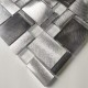 plaque mosaique aluminium et verre pour cuisine ou salle de bains JARROD