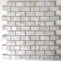 Shell mosaic tile floor and wall bathroom Holms