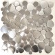 Backsplash kitchen stainless steel 1m2 mosaic stainless steel shower pebble Atoll