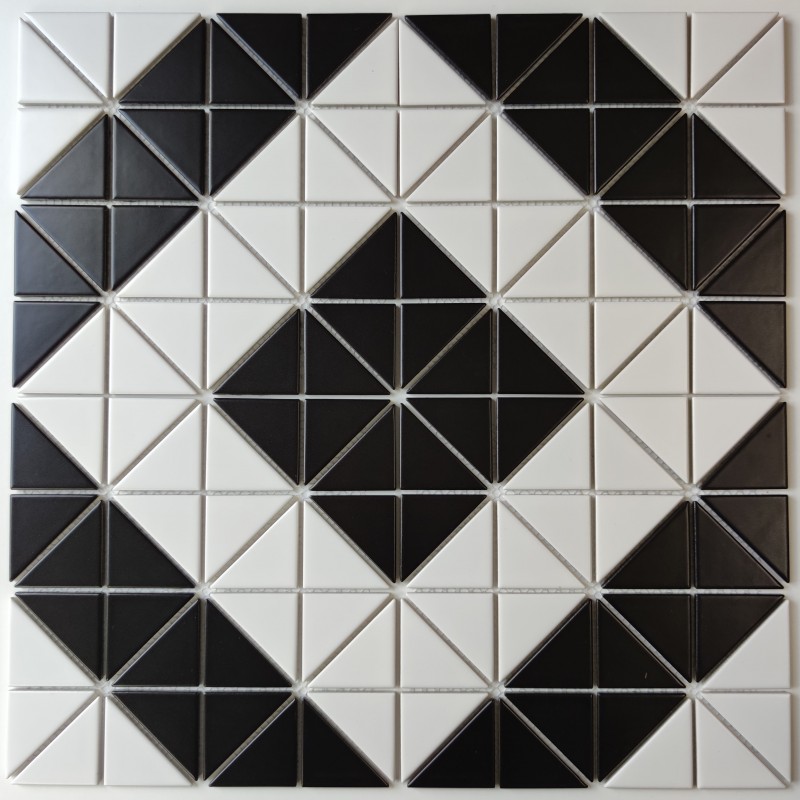 Black And White Ceramic Tile Mosaic, Black And White Mosaic Ceramic Floor Tile