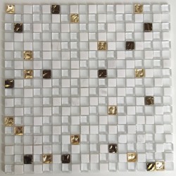 bathroom Mosaic stone and glass tile Glow