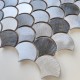 Mosaique aluminium mur cuisine et salle de bains Xenia