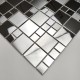 Mosaico de acero para la pared de la cocina con efecto espejo Coretto