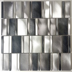 Carrelage mosaique metal aluminium pour cuisine Celeste
