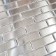 Mosaic stainless steel tile stainless steel faience kitchen LOGAN