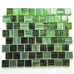 Mosaico de muro y suelo en vidrio Drio vert