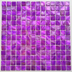 Mosaique vrai nacre pour douche et salle de bain nacarat violet
