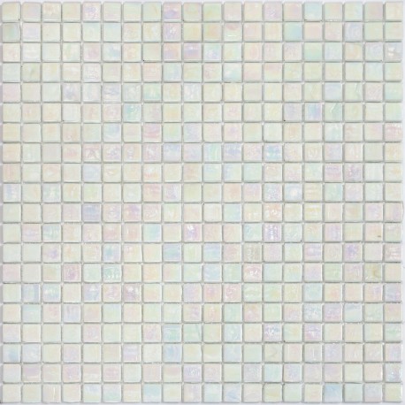 Glass mosaic tile floor and wall Imperial Blanc