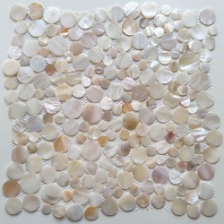 Tile mosaic shell for shower floor and wall Redondo Naturel