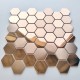 Mosaique en inox couleur cuivre pour mur cuisine modele DARIO