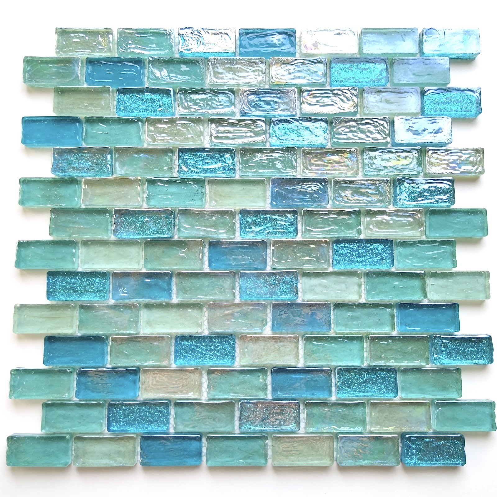 cuisine carrelage salle de bain revêtement Lot de 10 dalles mosaïques en verre Gris et bleu Pour mur salle de bain 