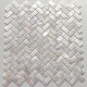 Real white mother-of-pearl mosaic for wall model Livvo