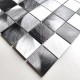 mosaic aluminum tile kitchen splashback model Carson Gris