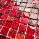 Carrelage cuisine mural en verre et pierre modele Alliage Rouge