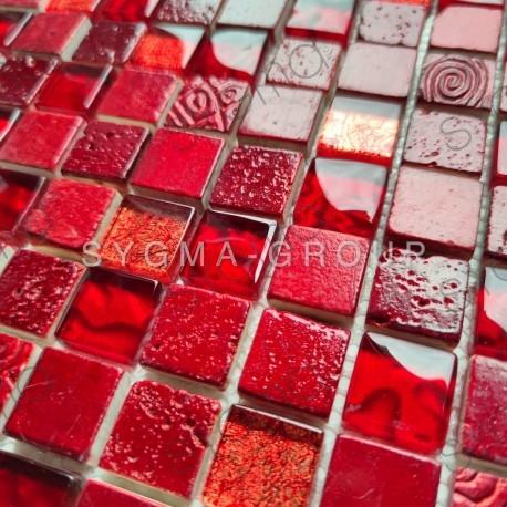 azulejo mosaico de baño y ducha 1m Alliage Rouge