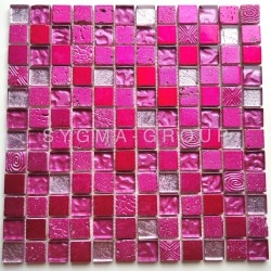 Bathroom tile and shower mosaic model Alliage Fuchsia
