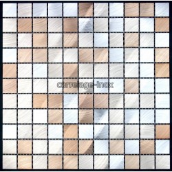 mosaico de aluminio piso de la ducha del cuarto de baño de aluminio de 25 marrón 