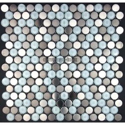 Mosaique et carrelage inox 1 m2, modele multi inox round