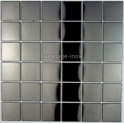 Mosaico de acero inoxidable de 1m2 splashback los azulejos de la cocina negro regular