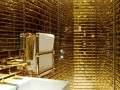 metro tile real stainless gold